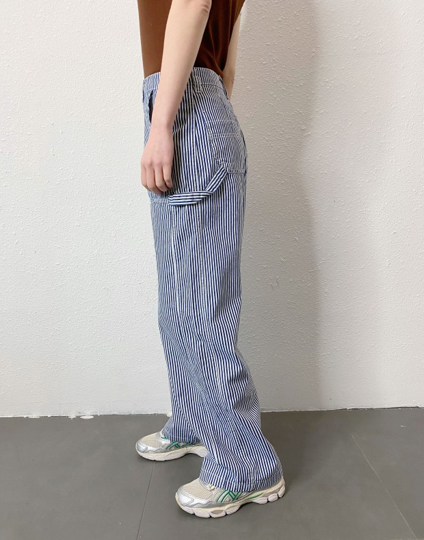 Stripy Worker Jeans #250302